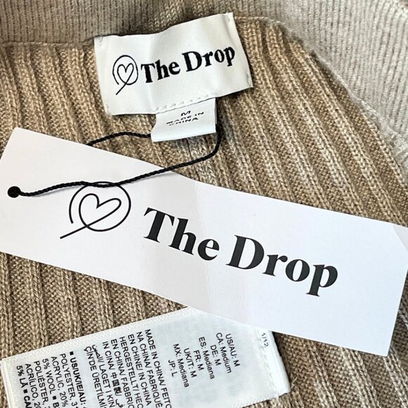 The Drop NWT Wide Leg Ribbed Sweater Pants Womens Size M Knit Stretch Soft Cozy - Picture 4 of 10